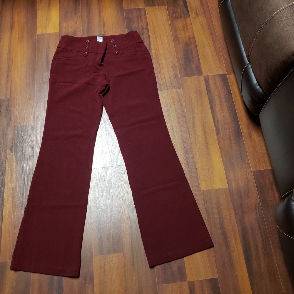 Red formal work pants